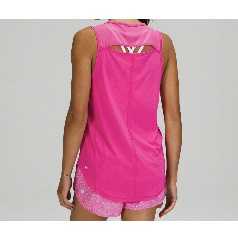 Lululemon Sculpt Tank Top Womens Size 8 Sonic Pink Racerback Running Gym Active